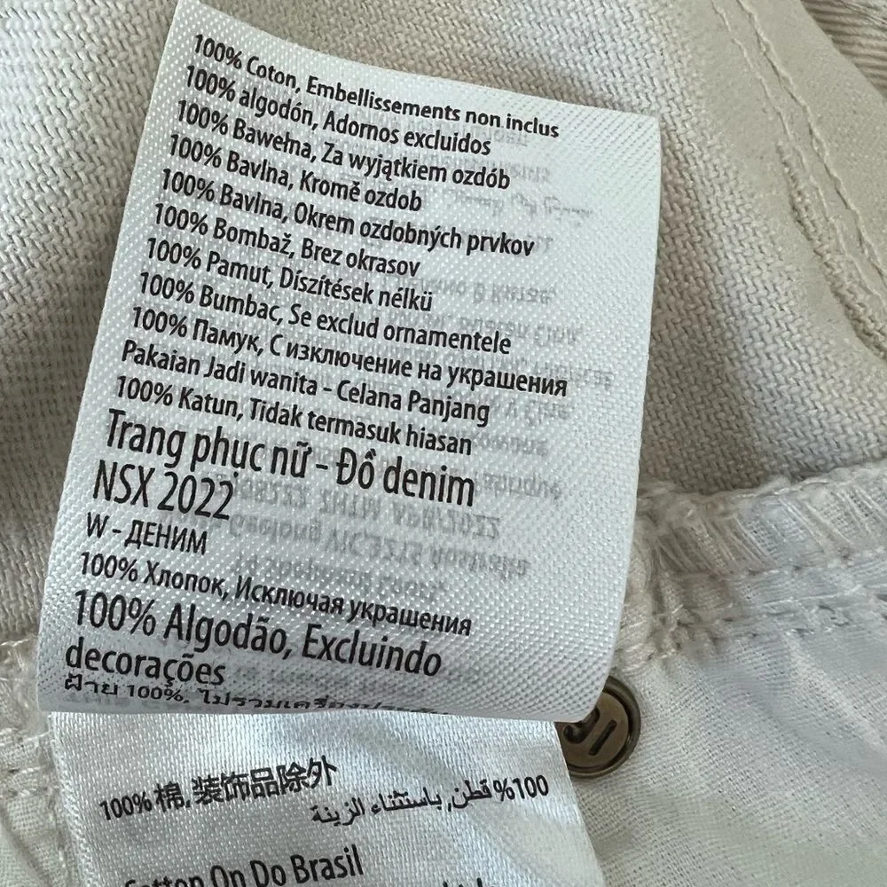 Cotton On Original Straight Mom jeans Vintage White Size 10
